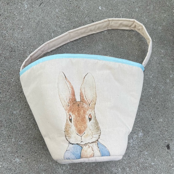 Pottery Barn Kids Peter Rabbit Easter Egg Basket 100% Cotton - Picture 1 of 6